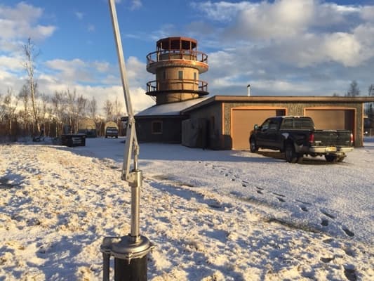 Simple Pump working in harsh winter snow conditions showing freeze-proof operation